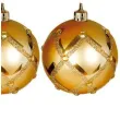 bombki desen z cyrkoniami plastikowe zlote guirca 6 cm 6 szt