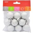bombki disco biale arpex 3 cm 9 szt