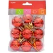bombki disco czerwone arpex 3 cm 9 szt