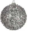 bombki frost plastikowe srebrne guirca 6 cm 4 szt