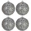 bombki frost plastikowe srebrne guirca 6 cm 4 szt