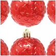 bombki gwiazdki plastikowe czerwone guirca 6 cm 6 szt