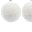 bombki osniezone biale arpex 6 cm 6 szt