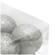 bombki srebrny brokat 6 cm arpex 8 szt