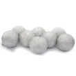 bombki srebrny brokat 6 cm arpex 8 szt