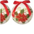 bombki swiateczna poinsecja akrylowe guirca 6 cm 6 szt