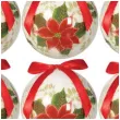 bombki swiateczna poinsecja akrylowe guirca 6 cm 6 szt