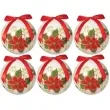 bombki swiateczna poinsecja akrylowe guirca 6 cm 6 szt