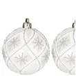 bombki swiateczne gwiazdki plastikowe srebrno biale guirca 6 cm 6 szt