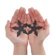 bron gwiazdki shuriken ninja czarny 2 szt