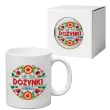 ceramiczny kubek na dozynki gminne ludowe kwiaty dekoracja dla starosty swieto plonow 330 ml