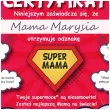 certyfikat foto super mama odznaka a4