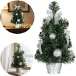 choinka classic mini ozdobiona srebrna guirca 40 cm