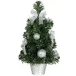choinka classic mini ozdobiona srebrna guirca 40 cm