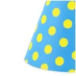 czapeczki kropeczki zolte niebieskie partydeco 16 cm 6 szt