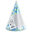 czapeczki kropeczki zolte niebieskie partydeco 16 cm 6 szt