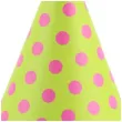 czapeczki kropeczki zolte zielone jabluszko partydeco 16 cm 6 szt