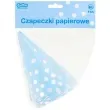 czapeczki papierowe groszki blekitne 6 szt