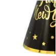 czapeczki papierowe happy new year czarne partypal 6 szt