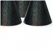 czapeczki papierowe holograficzne czarny godan 6 szt