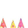 czapeczki papierowe kolorowe kropki mix partydeco 6 szt