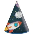 czapeczki papierowe kosmos rocket space procos 6 szt