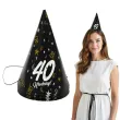 czapeczki urodzinowe 40 urodziny glamour birthday 3 szt