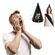 czapeczki urodzinowe 70 urodziny glamour birthday 3 szt