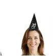 czapeczki urodzinowe 70 urodziny glamour birthday 3 szt