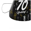 czapeczki urodzinowe 70 urodziny glamour birthday 3 szt