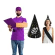 czapeczki urodzinowe 80 urodziny glamour birthday 3 szt