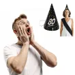 czapeczki urodzinowe 80 urodziny glamour birthday 3 szt