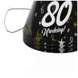 czapeczki urodzinowe 80 urodziny glamour birthday 3 szt