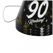 czapeczki urodzinowe 90 urodziny glamour birthday 3 szt