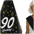 czapeczki urodzinowe 90 urodziny glamour birthday 3 szt