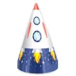 czapeczki urodzinowe kosmos rakieta partypal 6 szt