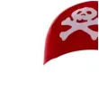 czapka bandana piracka dziecieca czerwona party tino