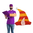 czapka elf w paski czerwono zolta arpex