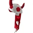 czapka kibica z rogami i ogonem bialo czerwona arpex