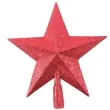 czubek choinkowy gwiazda brokatowa czerwony tropic 23 5 cm