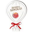dekoracja balonik na lizak zegnaj szkolo bialy 15 cm