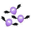 dekoracja balonowe nietoperze czarno fioletowa 3 szt