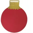 dekoracja bombki czerwone piankowa titanum 4 szt