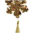 dekoracja cekinowa sniezynka zlota arpex 26 cm