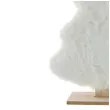 dekoracja choinka z bialym futerkiem drewniana arpex 30 cm