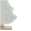 dekoracja choinka z bialym futerkiem drewniana arpex 30 cm
