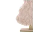 dekoracja choinka z rozowym futerkiem drewniana arpex 30 cm