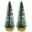 dekoracja choinki na pniu zielona aliga 8 cm 2 szt