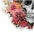 dekoracja czaszka z kwiatami swieto zmarlych boland 46 x 50 cm