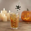 dekoracja do napojow na halloween slomki papierowe ozdoba stolu jednorazowe czarno biale 6 szt